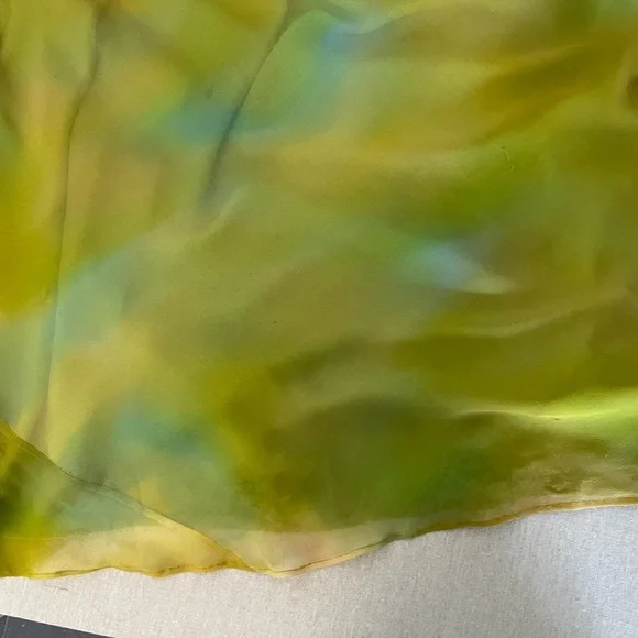 Sleeveless sexy Green Tie-Dye Slip Dress fairy festival - Picture 11 of 11